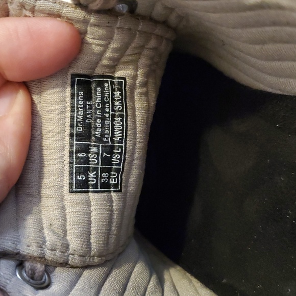 Dr. Martens Dante Leather Sneakers In Taupe Size 7 - Picture 7 of 12